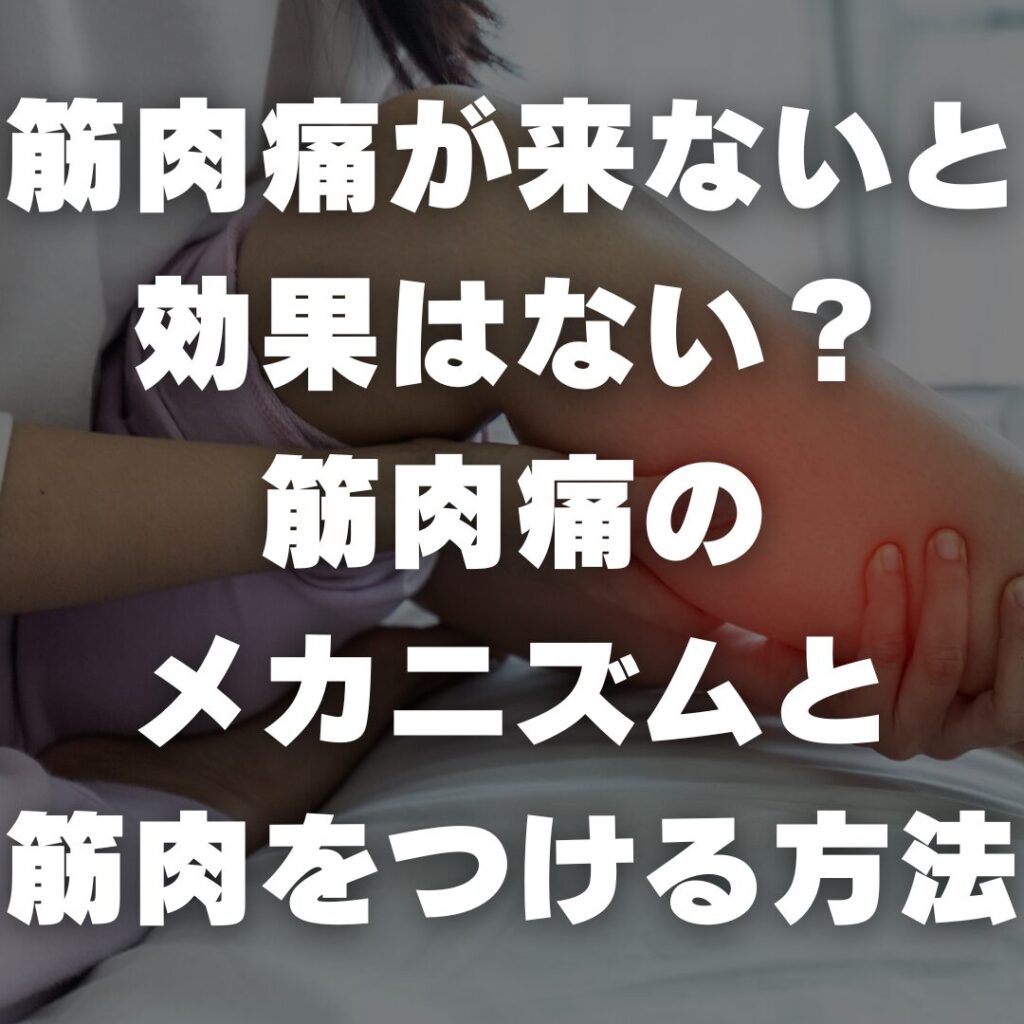 筋肉痛が来ないと効果はない？筋肉痛のメカニズムと筋肉をつける方法